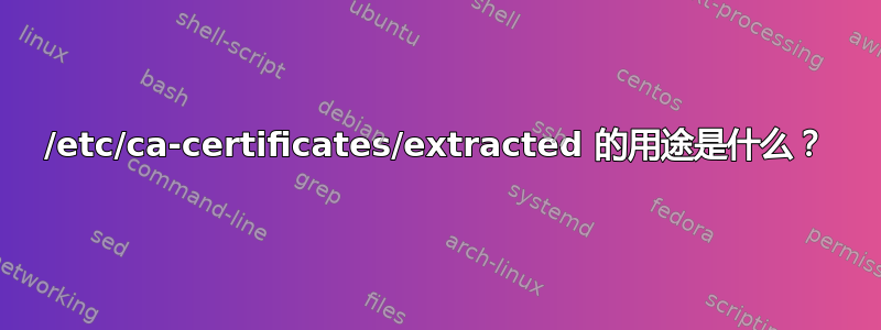 /etc/ca-certificates/extracted 的用途是什么？