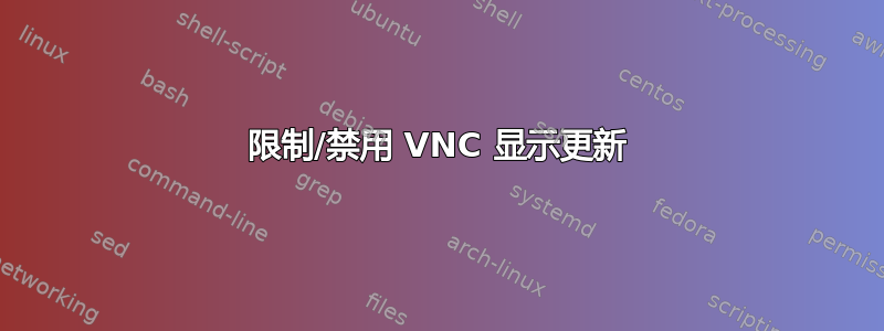 限制/禁用 VNC 显示更新