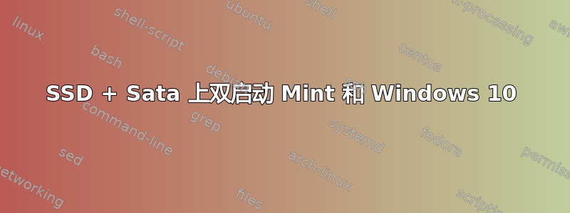 SSD + Sata 上双启动 Mint 和 Windows 10