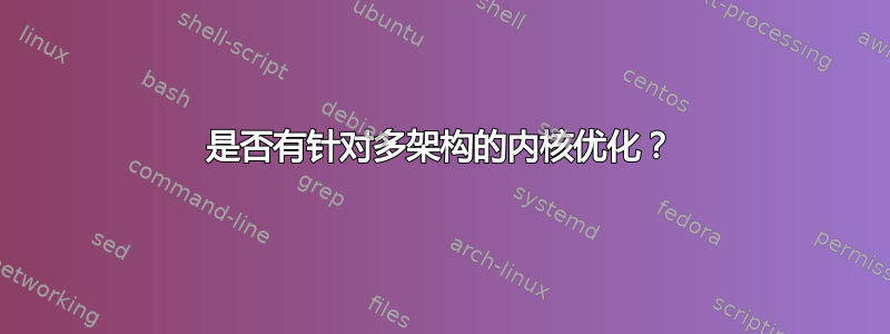 是否有针对多架构的内核优化？