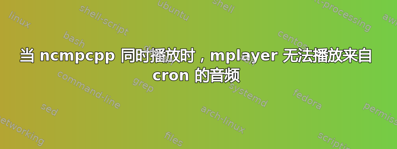 当 ncmpcpp 同时播放时，mplayer 无法播放来自 cron 的音频