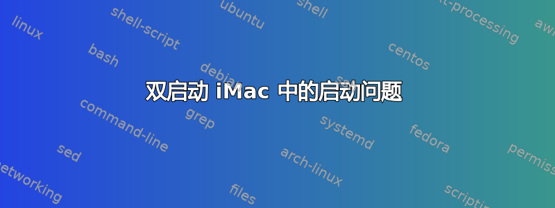 双启动 iMac 中的启动问题