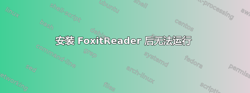 安装 FoxitReader 后无法运行