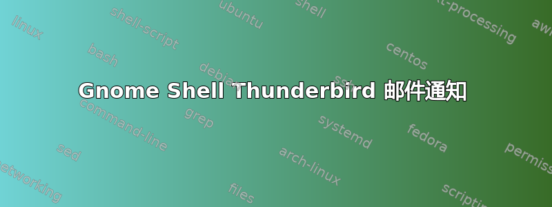 Gnome Shell Thunderbird 邮件通知