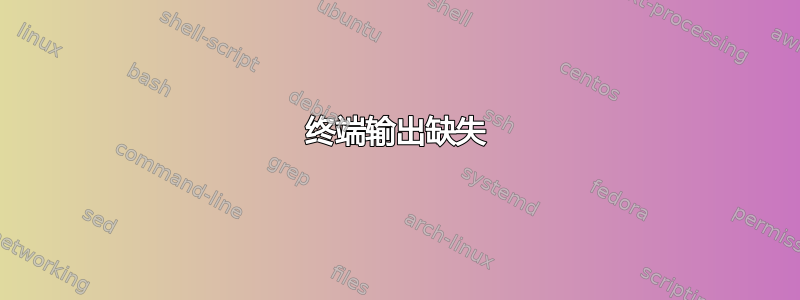 终端输出缺失