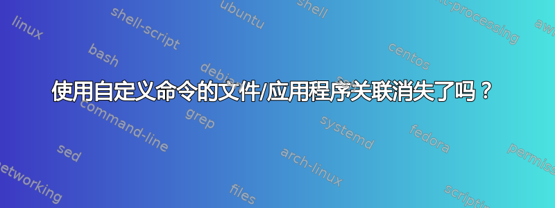 使用自定义命令的文件/应用程序关联消失了吗？