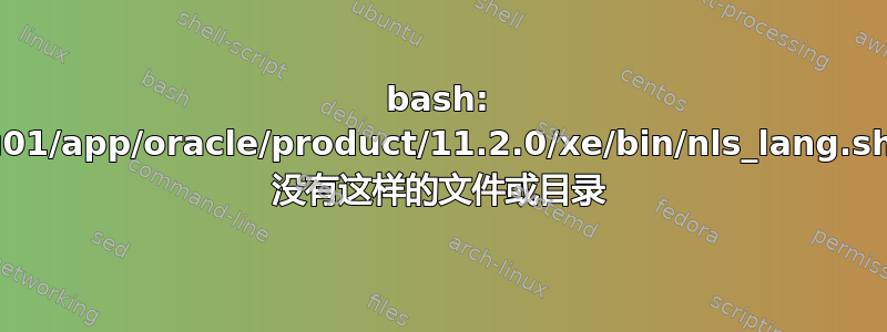 bash: /u01/app/oracle/product/11.2.0/xe/bin/nls_lang.sh: 没有这样的文件或目录