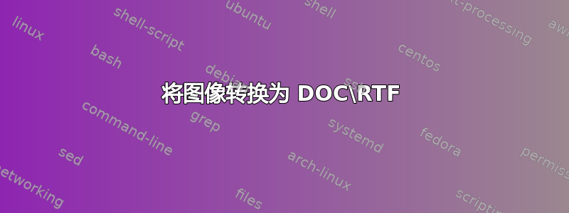 将图像转换为 DOC\RTF