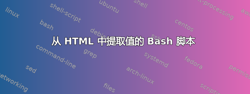 从 HTML 中提取值的 Bash 脚本