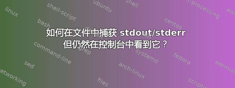 如何在文件中捕获 stdout/stderr 但仍然在控制台中看到它？