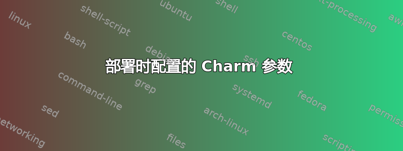 部署时配置的 Charm 参数