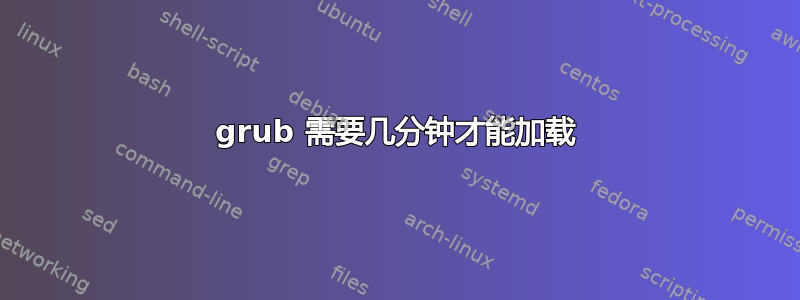 grub 需要几分钟才能加载