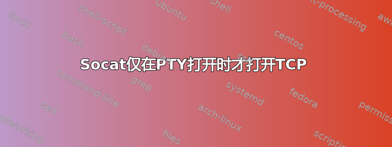 Socat仅在PTY打开时才打开TCP