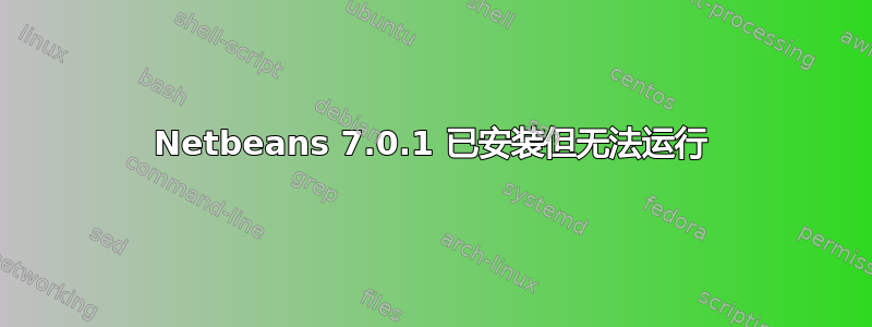 Netbeans 7.0.1 已安装但无法运行