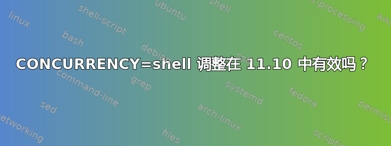 CONCURRENCY=shell 调整在 11.10 中有效吗？