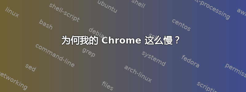 为何我的 Chrome 这么慢？