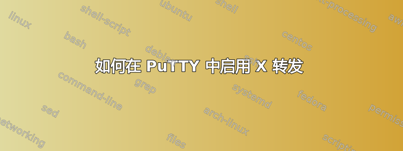 如何在 PuTTY 中启用 X 转发