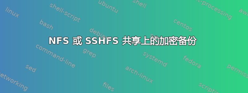 NFS 或 SSHFS 共享上的加密备份