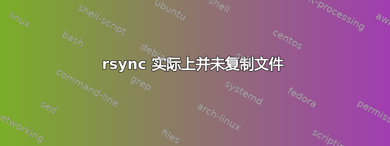 rsync 实际上并未复制文件