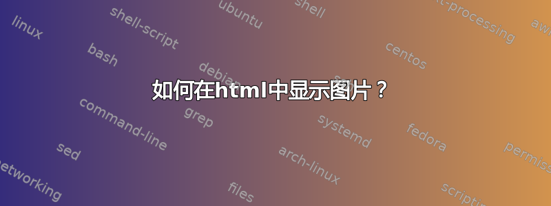 如何在html中显示图片？