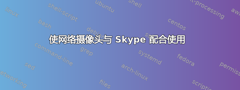 使网络摄像头与 Skype 配合使用 