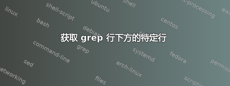 获取 grep 行下方的特定行