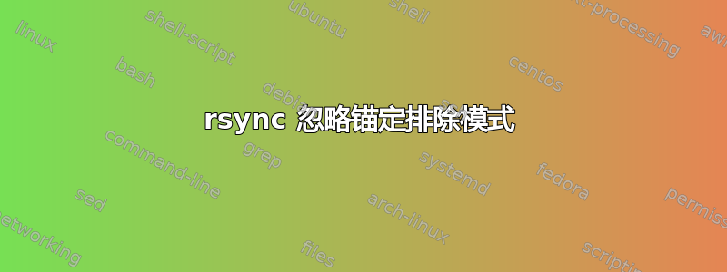 rsync 忽略锚定排除模式