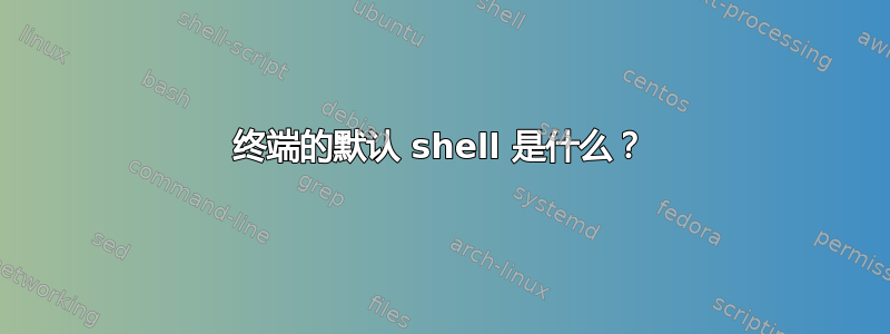 终端的默认 shell 是什么？