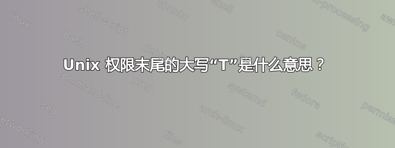 Unix 权限末尾的大写“T”是什么意思？