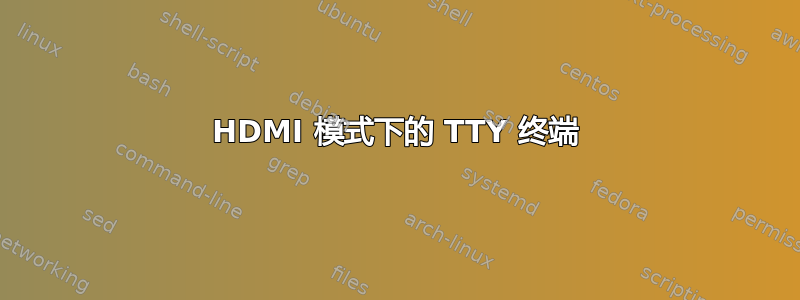 HDMI 模式下的 TTY 终端