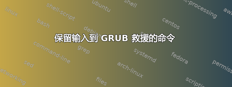 保留输入到 GRUB 救援的命令