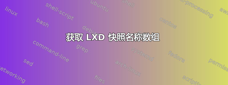 获取 LXD 快照名称数组