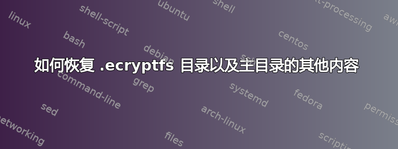 如何恢复 .ecryptfs 目录以及主目录的其他内容