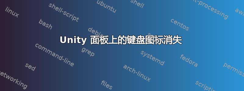 Unity 面板上的键盘图标消失