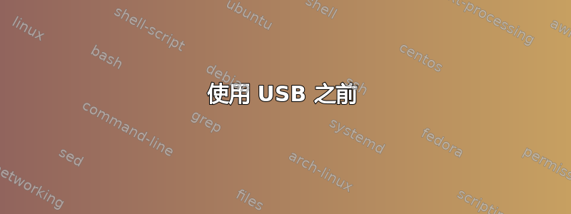 使用 USB 之前