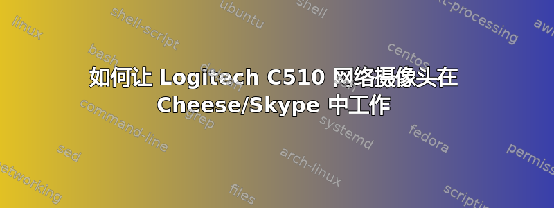 如何让 Logitech C510 网络摄像头在 Cheese/Skype 中工作