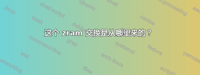 这个 zram 交换是从哪里来的？