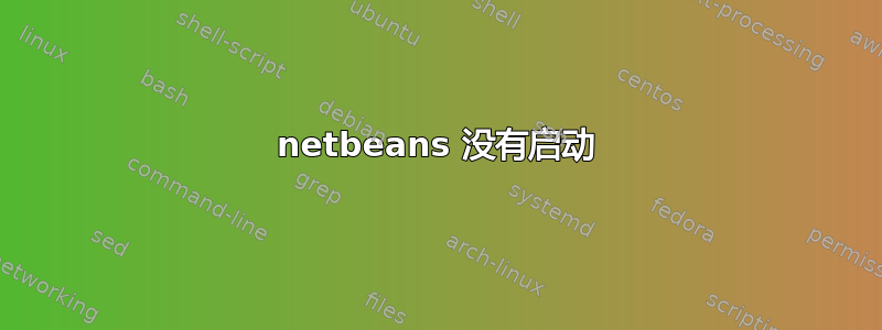 netbeans 没有启动