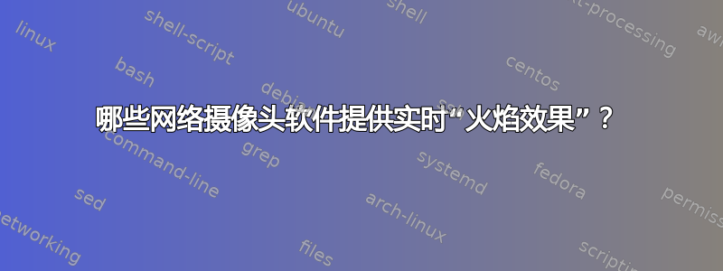 哪些网络摄像头软件提供实时“火焰效果”？