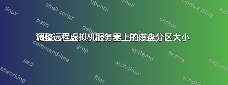 调整远程虚拟机服务器上的磁盘分区大小