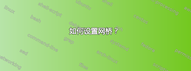 如何设置网桥？