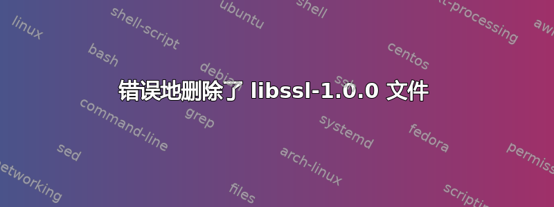 错误地删除了 libssl-1.0.0 文件