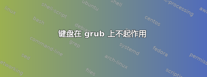 键盘在 grub 上不起作用