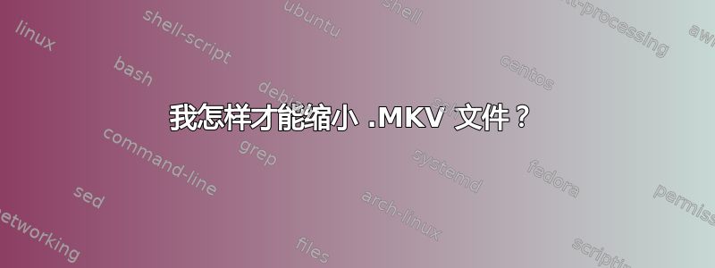 我怎样才能缩小 .MKV 文件？