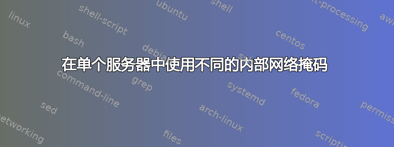 在单个服务器中使用不同的内部网络掩码