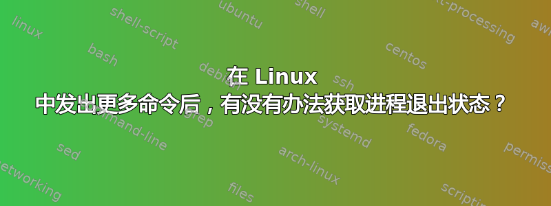 在 Linux 中发出更多命令后，有没有办法获取进程退出状态？