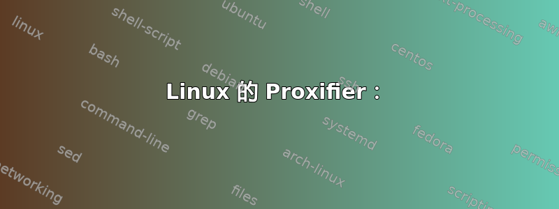 Linux 的 Proxifier：