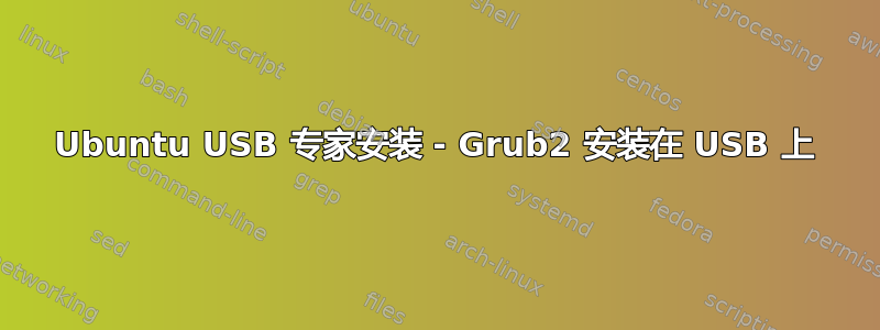 Ubuntu USB 专家安装 - Grub2 安装在 USB 上