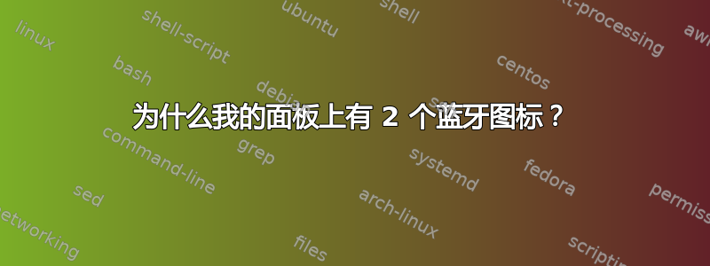 为什么我的面板上有 2 个蓝牙图标？