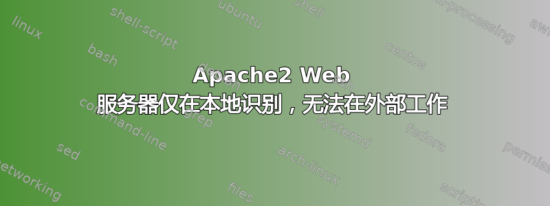 Apache2 Web 服务器仅在本地识别，无法在外部工作